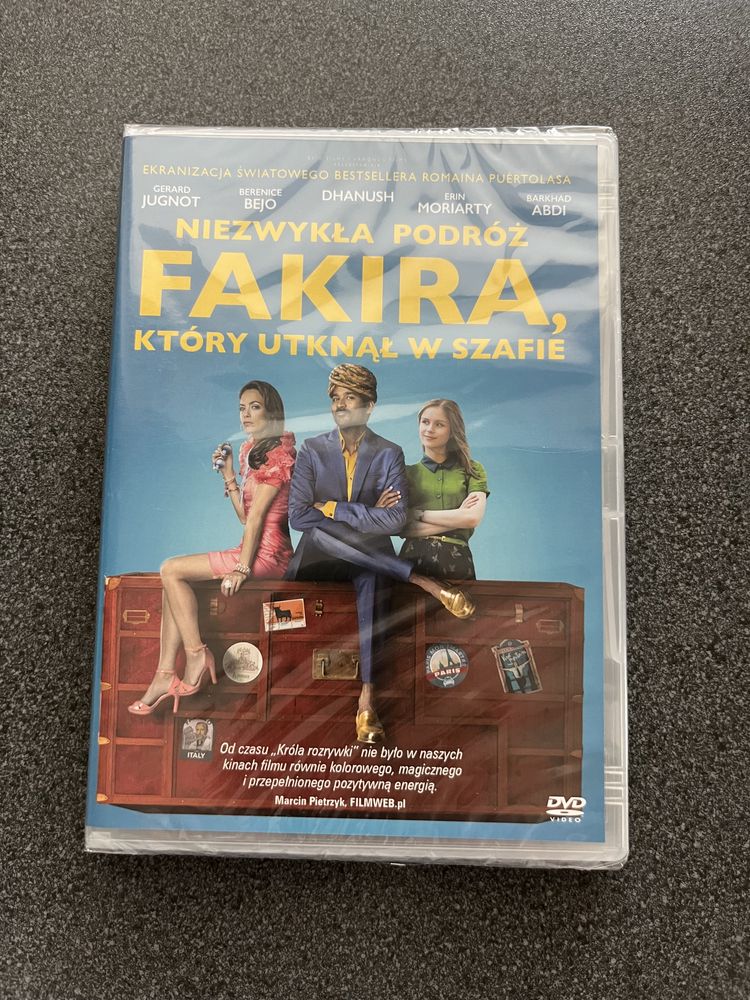 „Niezwykła podróż fakira, który utknął w szafie” film na DVD, nowy