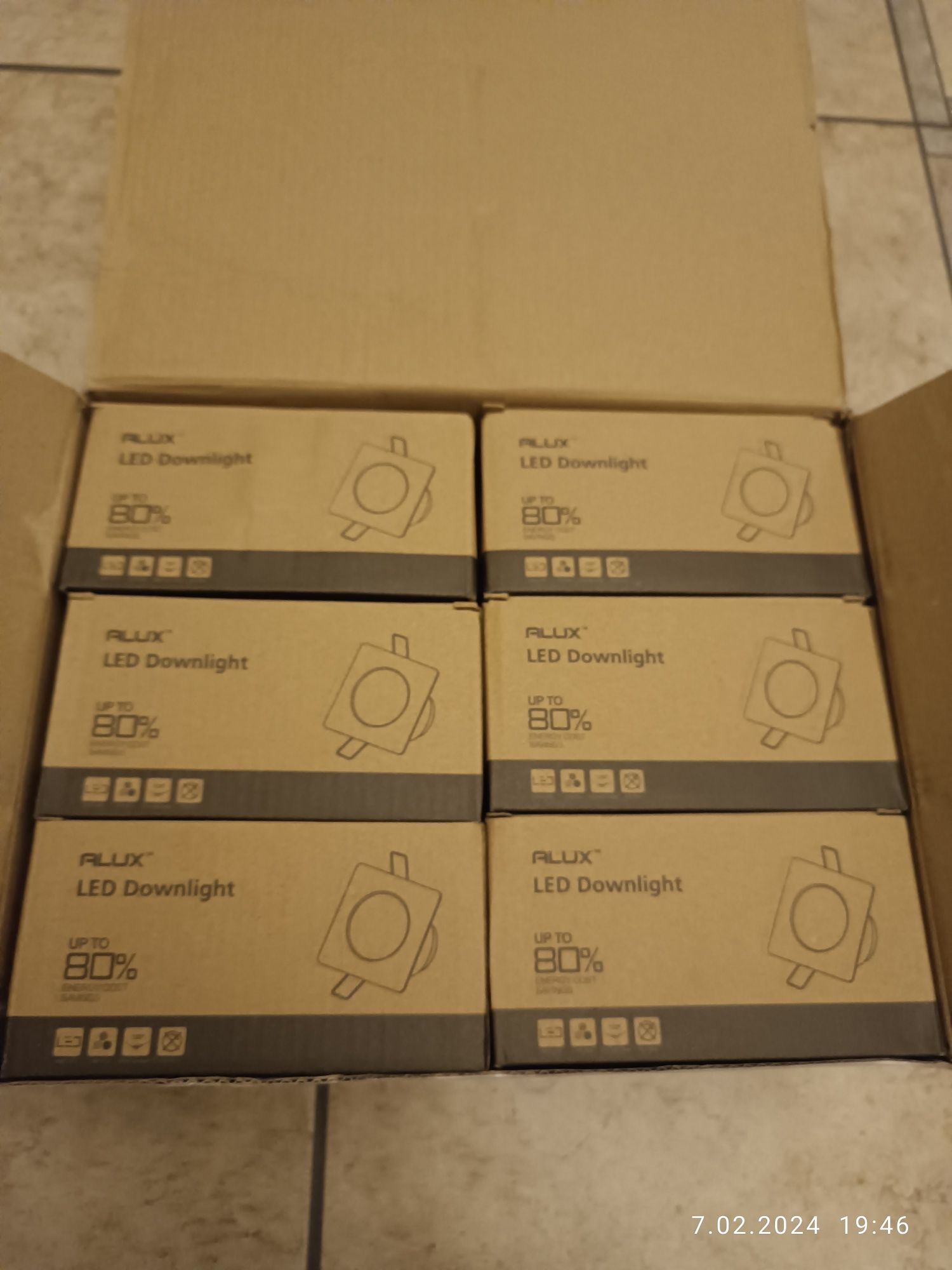 Lampy, oprawy wpuszczane LED 6 szt.