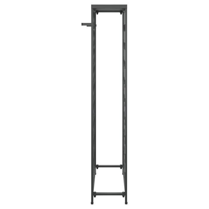 vidaXL Stojak na 45 butelek, czarny, 54x18x100 cm, kute żelazo