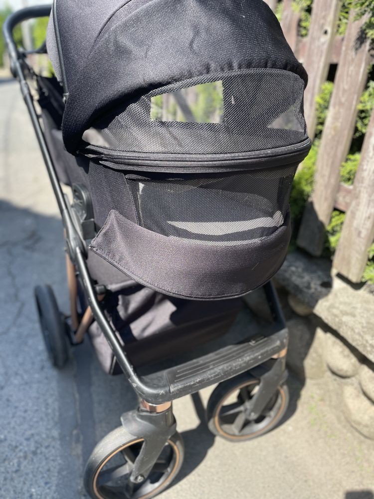 Wózek Roan Ivi 2.0 - Raven + Rose Gold
