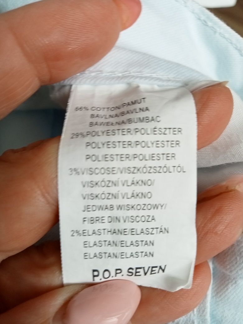 Spodnie rurki biale