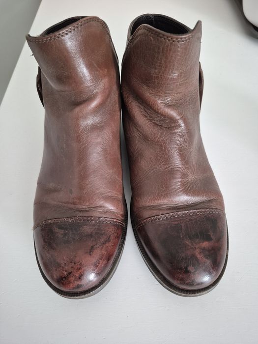 Geox 37 botki brązowe czekoladowe chwost