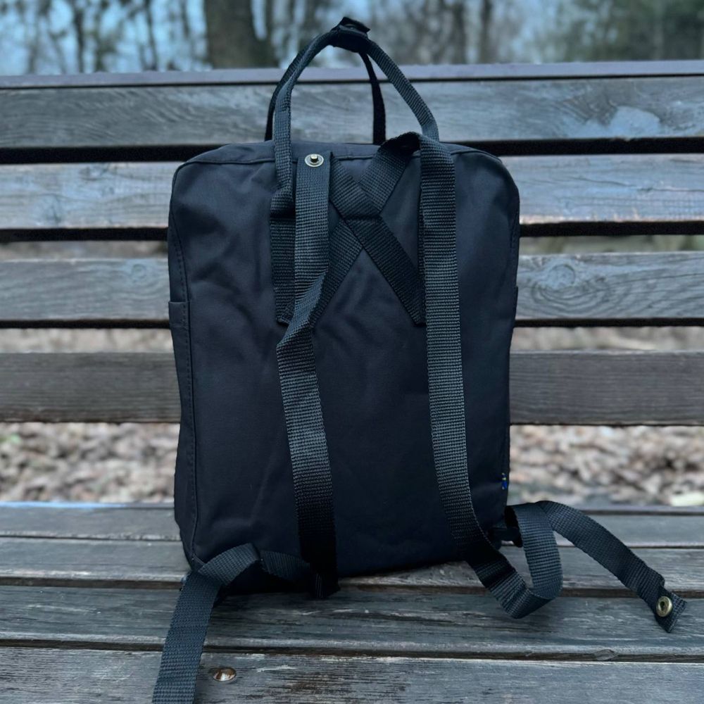 Шкільний рюкзак чорний Kanken 16L наплічник рюкзак школьный канкен