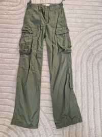 Bershka spodnie cargo khaki r. 34