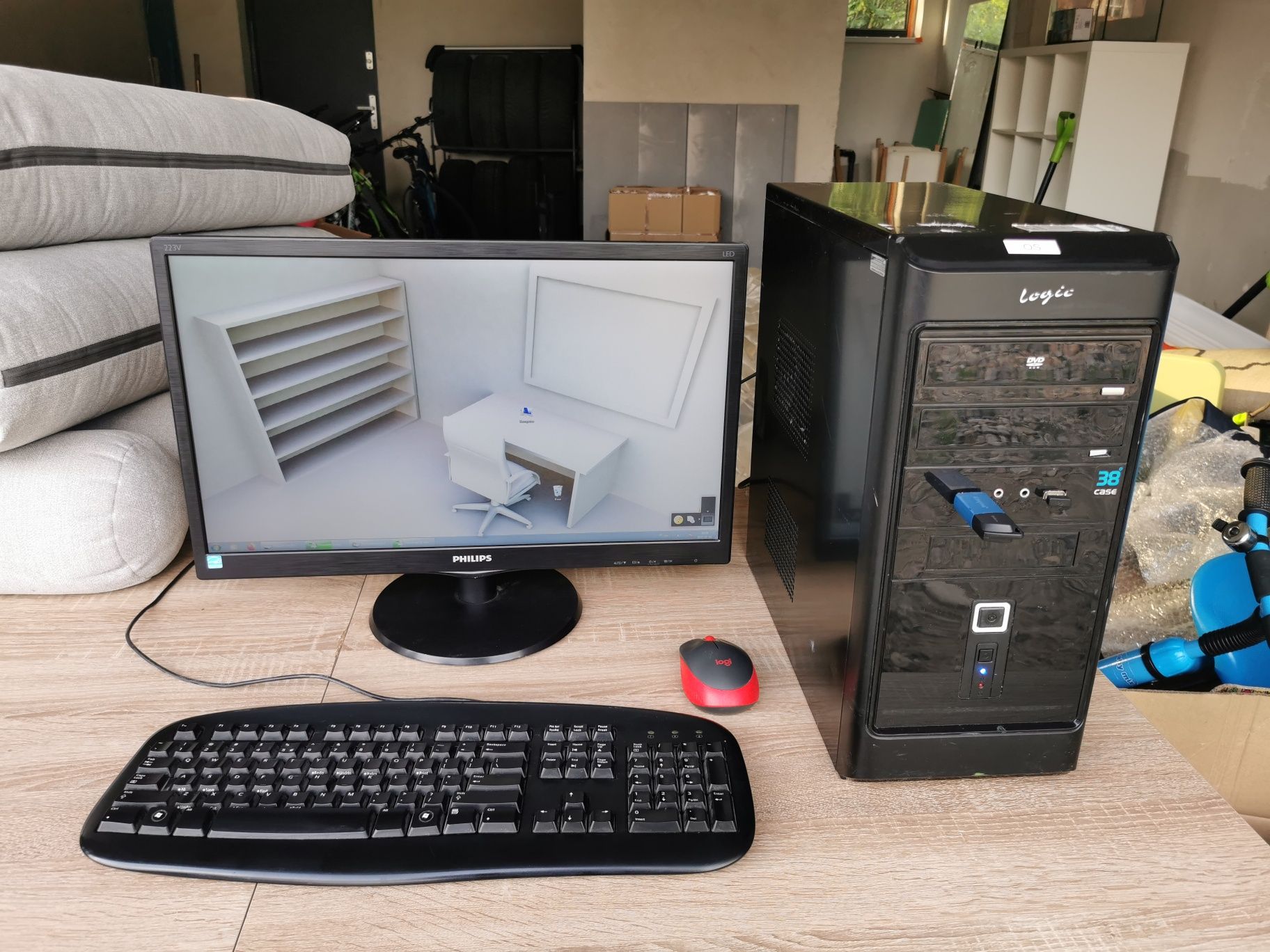 Komputer stacjonarny 8 GB Ram, pentium dual core + monitory Philips