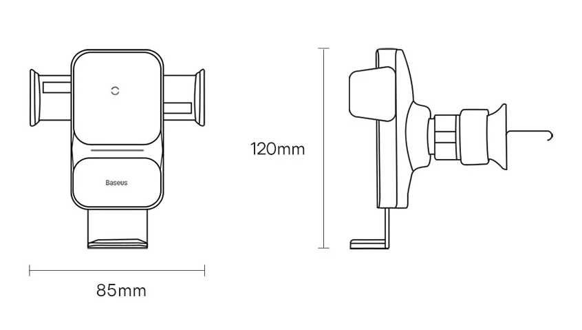 Ładowarka samochodowa indukcyjna Baseus 15W automatyczna Samsung Apple