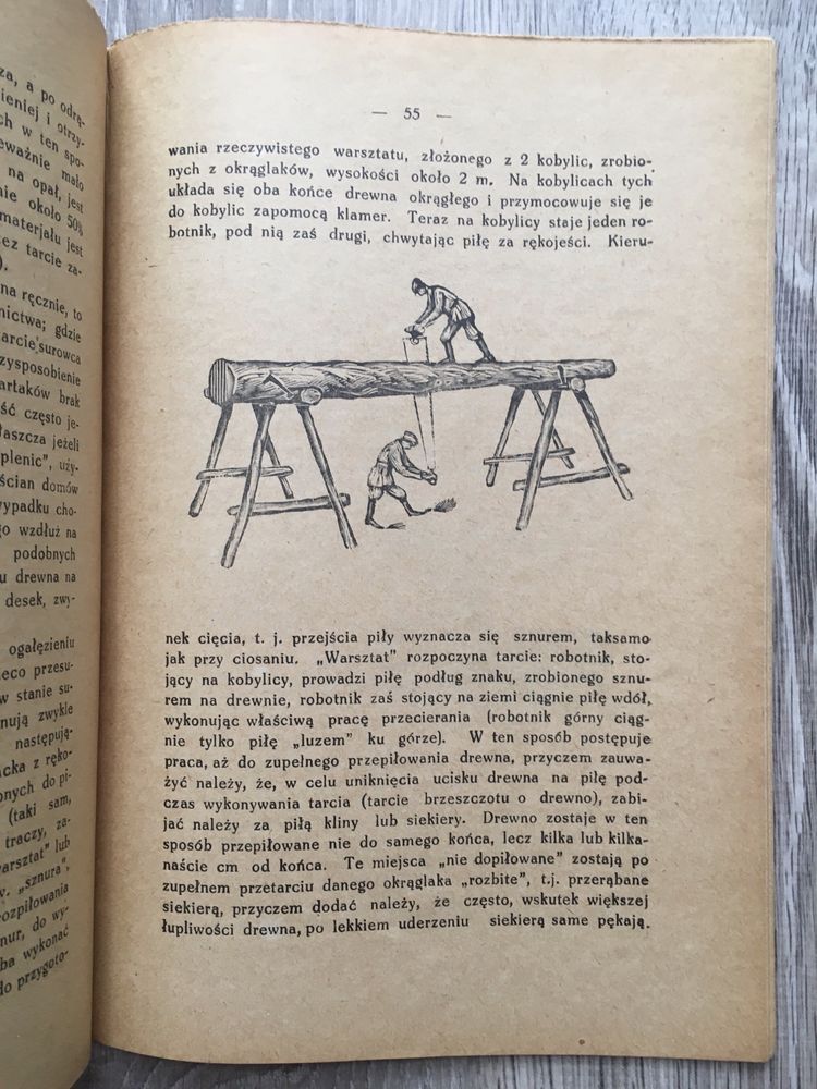 Gospodarka drzewna Szwarc 1935 leśnictwo technologia drewna