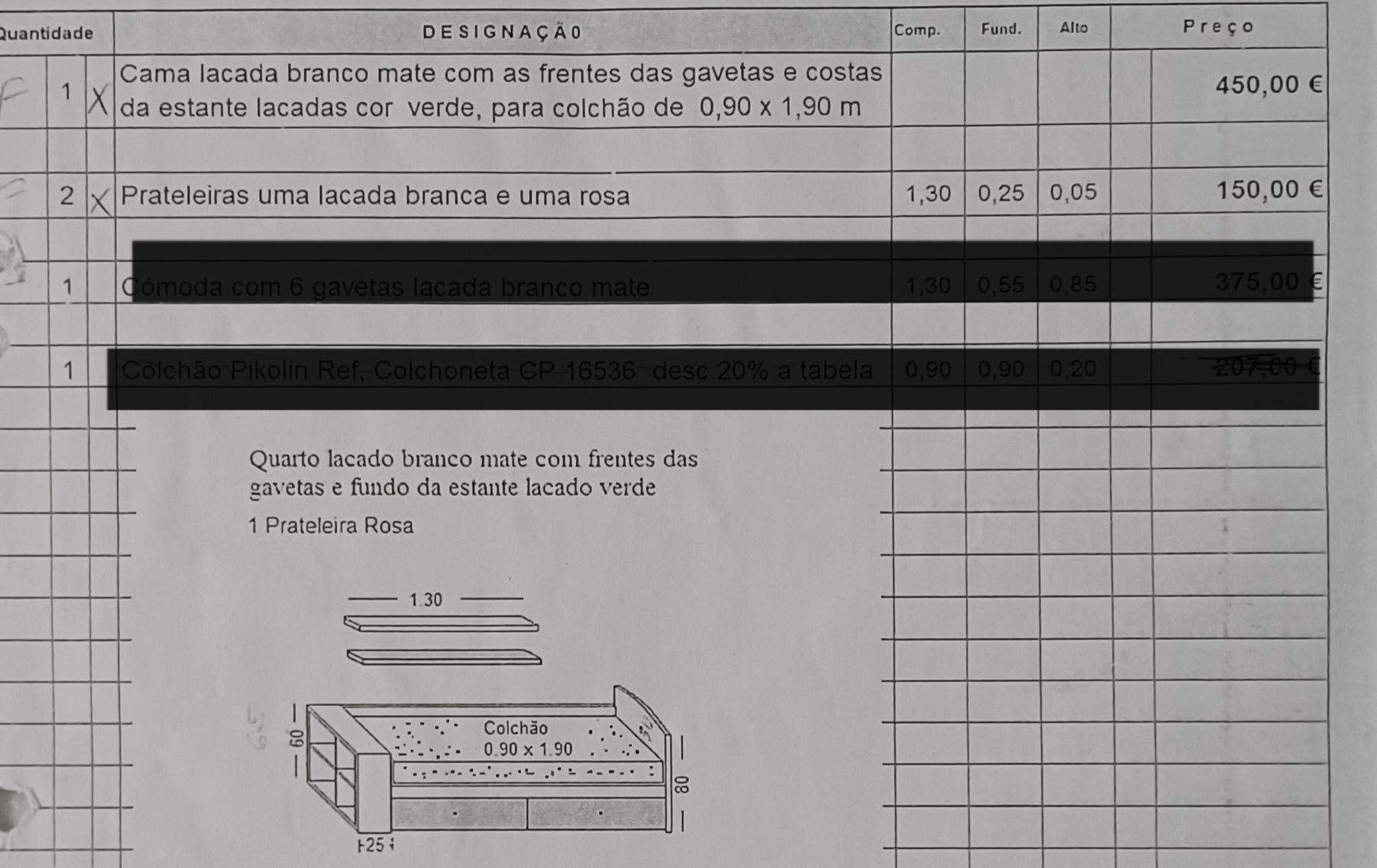 Cama solteiro criança/colchão/ com arrumação/ lençóis/ edredão