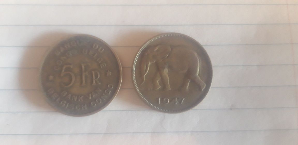 Conjunto de 2 Moedas Antigas Congo