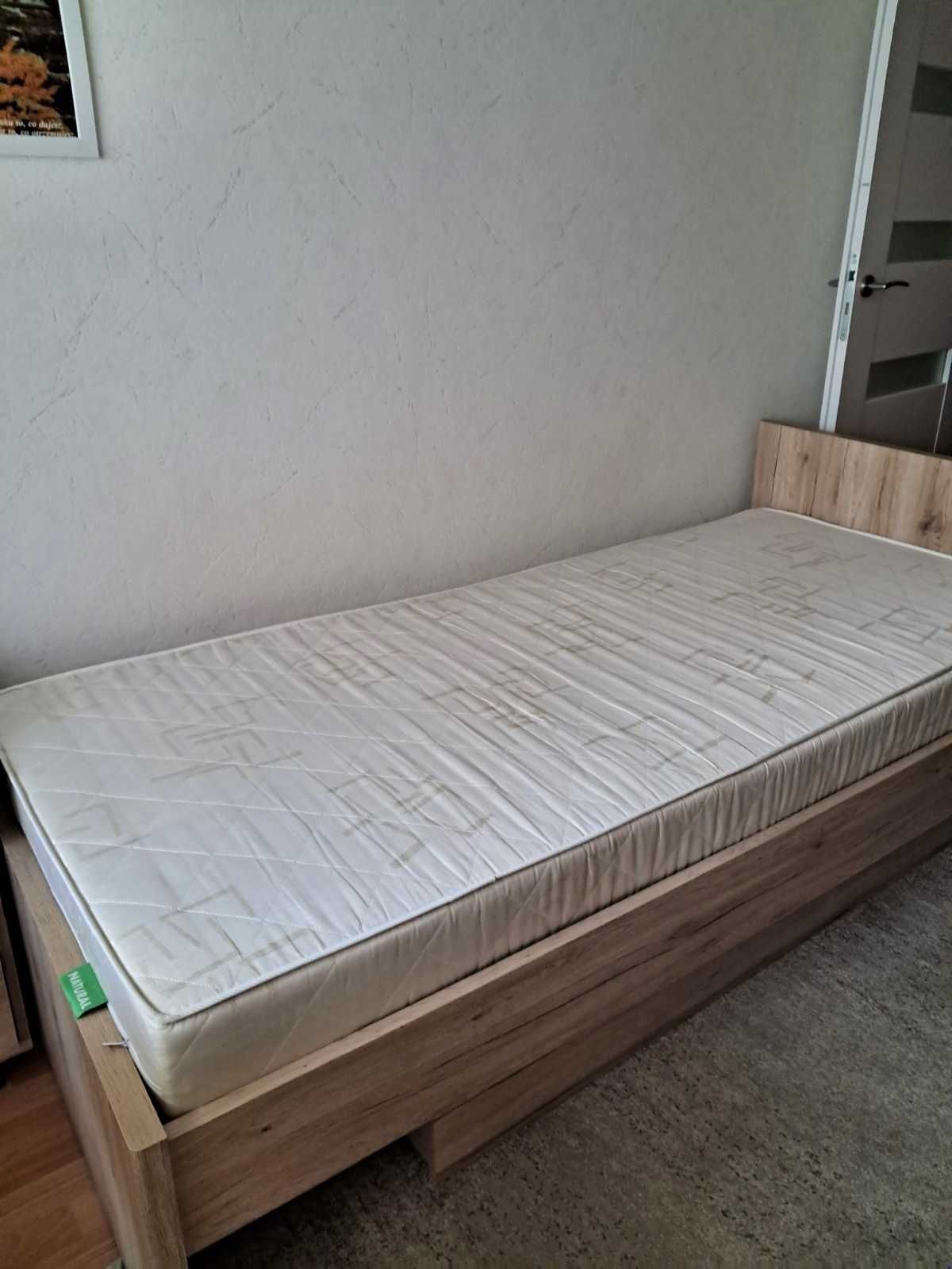 Łózko 100x200 cm ze stelażem + materac gratis, pojemnik na pościel.