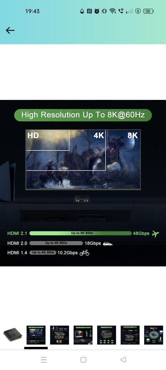 Avstar HDMI 8k 60hz 4k 120hz