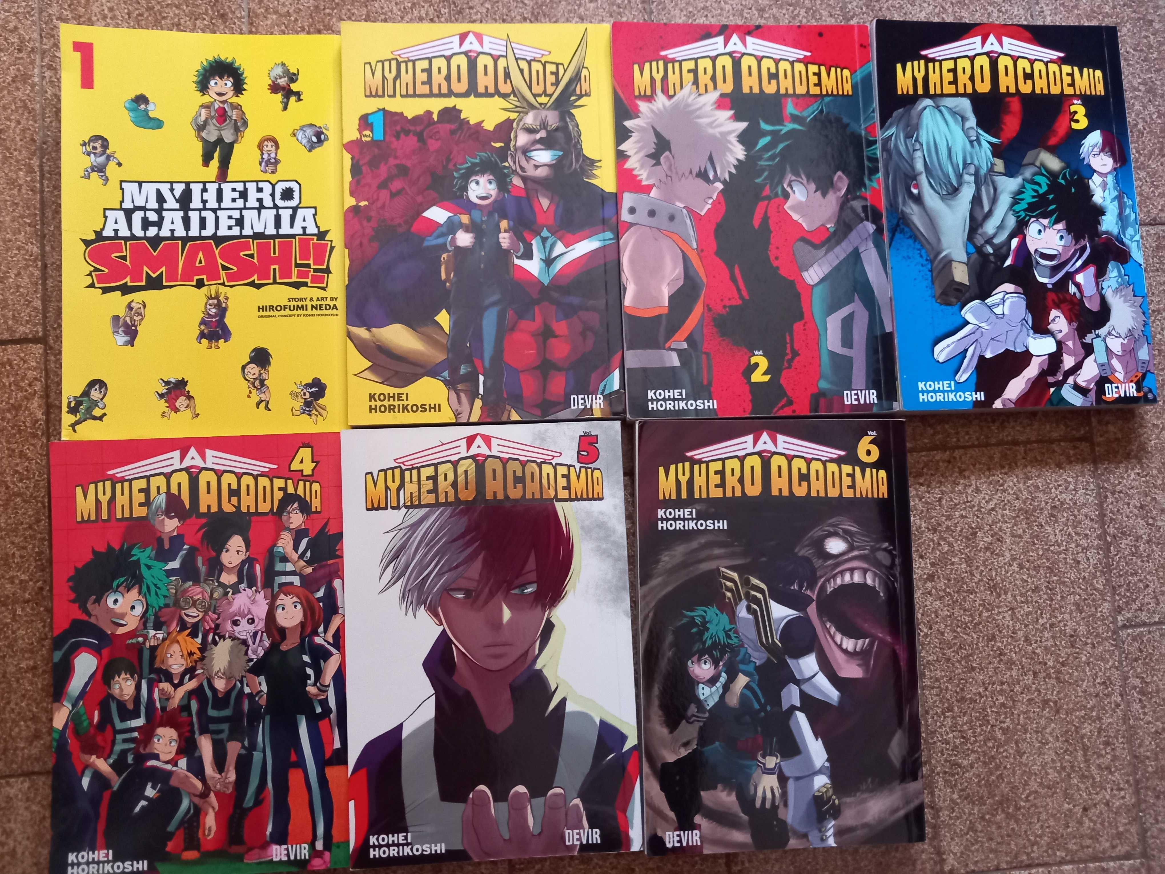 Mangás My Hero Academia, Death Note e Tokyo Ghoul