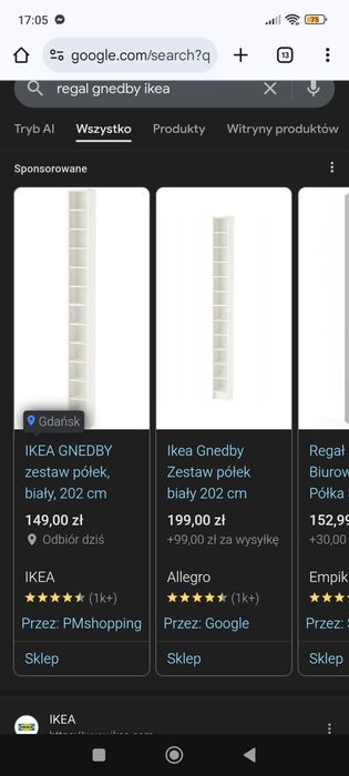Regał na książki Ikea biały