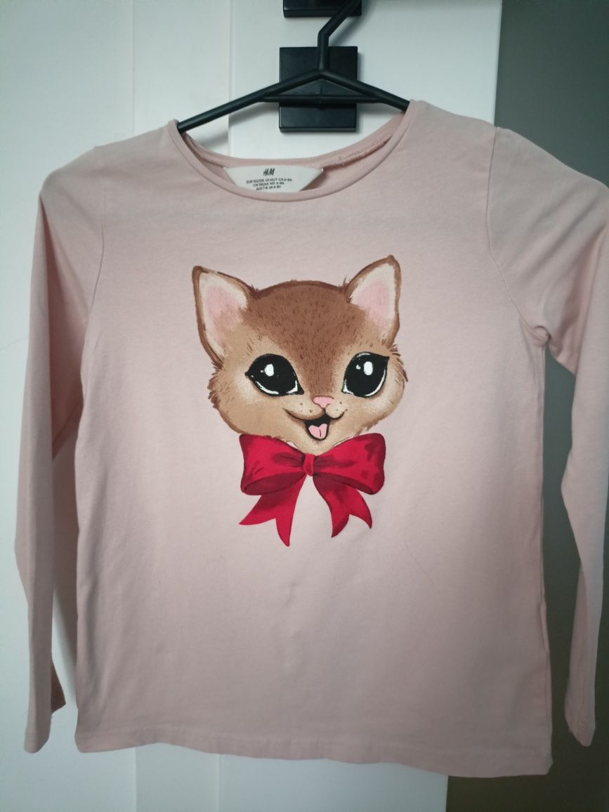 Koszulki z długim rękawem H&M 122/128 4 szt