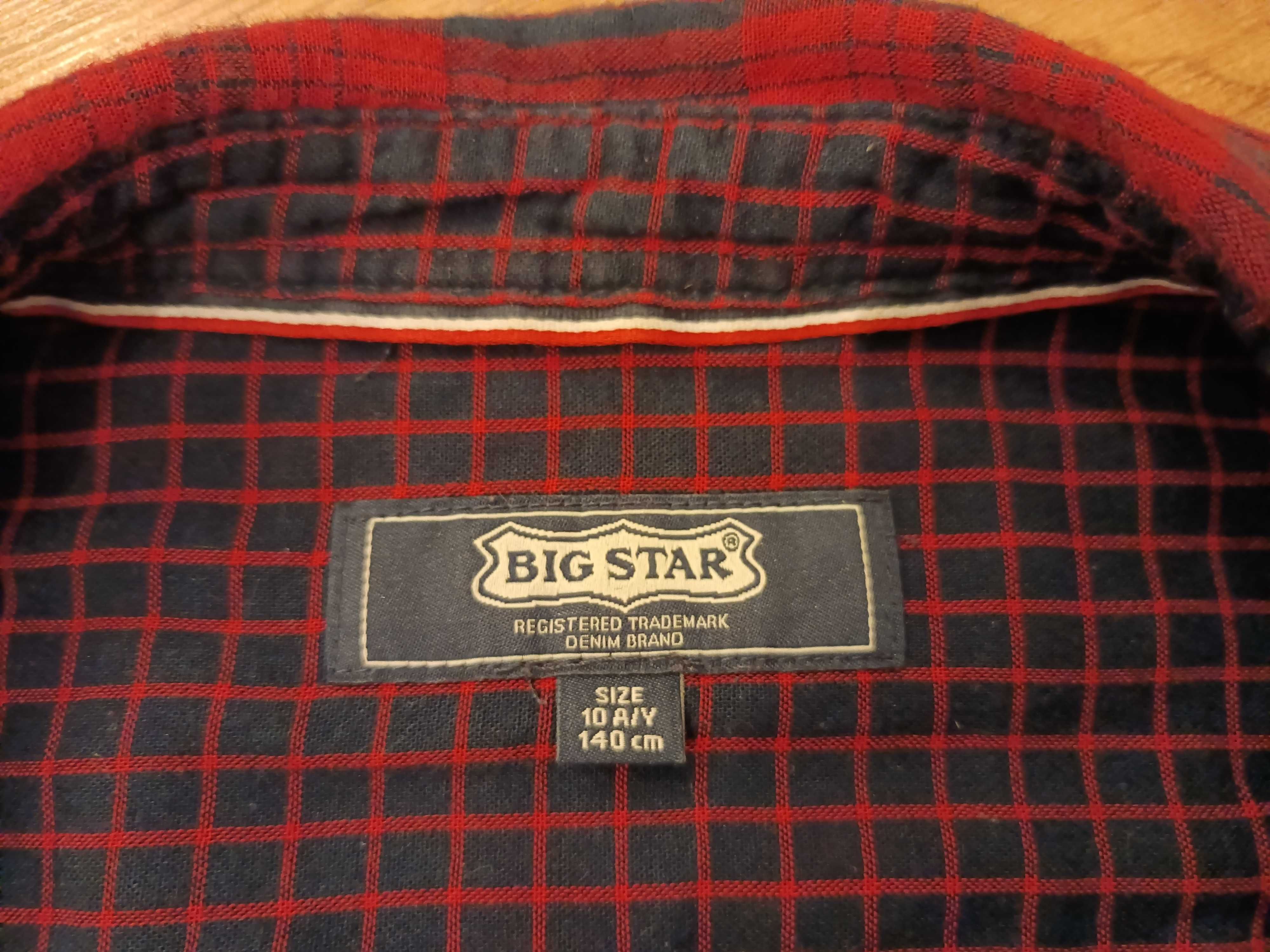 Koszula Big Star roz. 140 czerwona w kratę