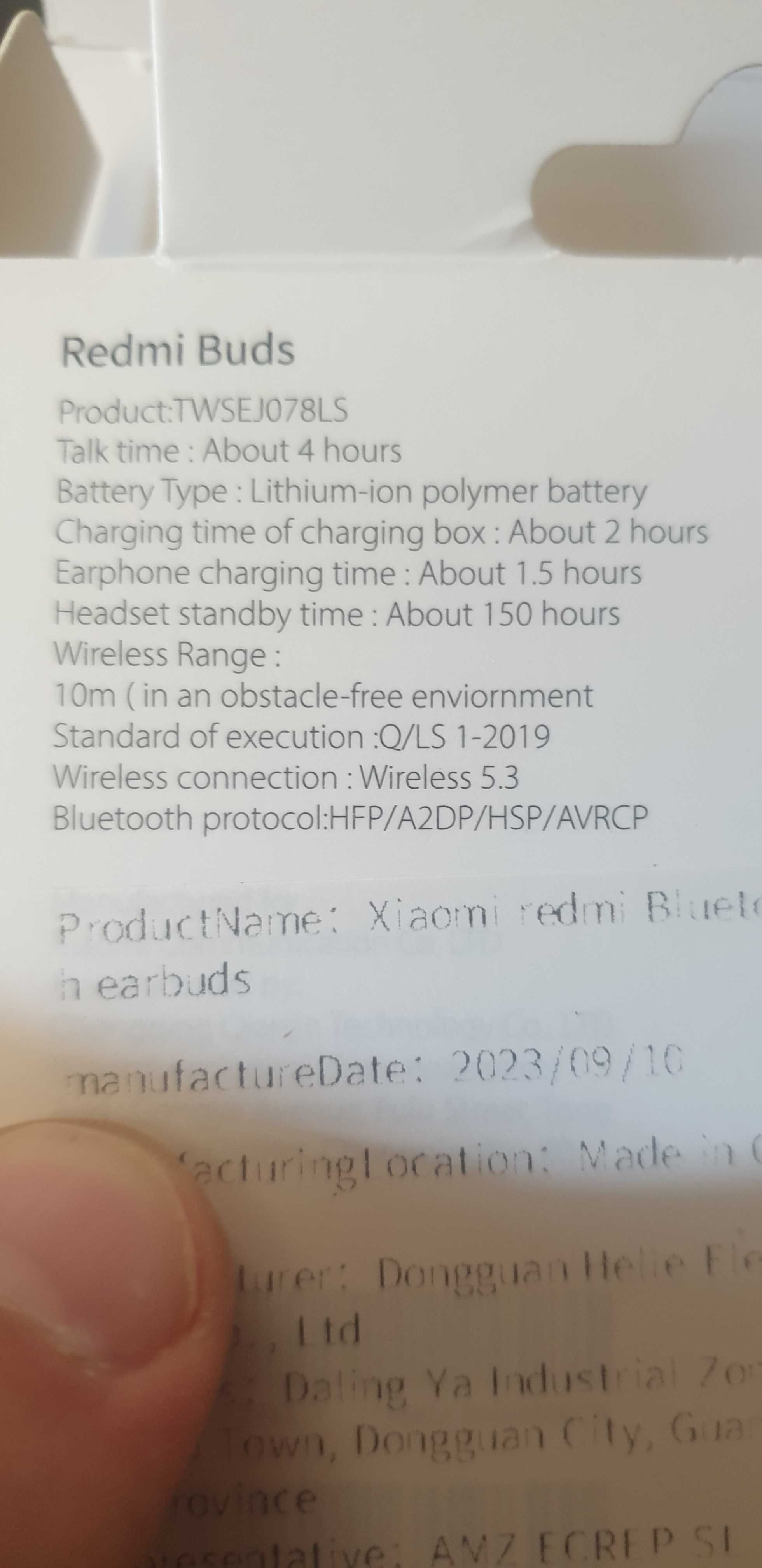 Phones sem fio xiaomi redmi, novo