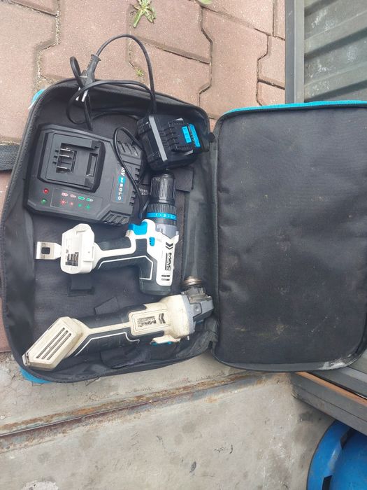 Wkrętarka udarowa  + szlifierka + bateria ładowarka MacAllister 18 V