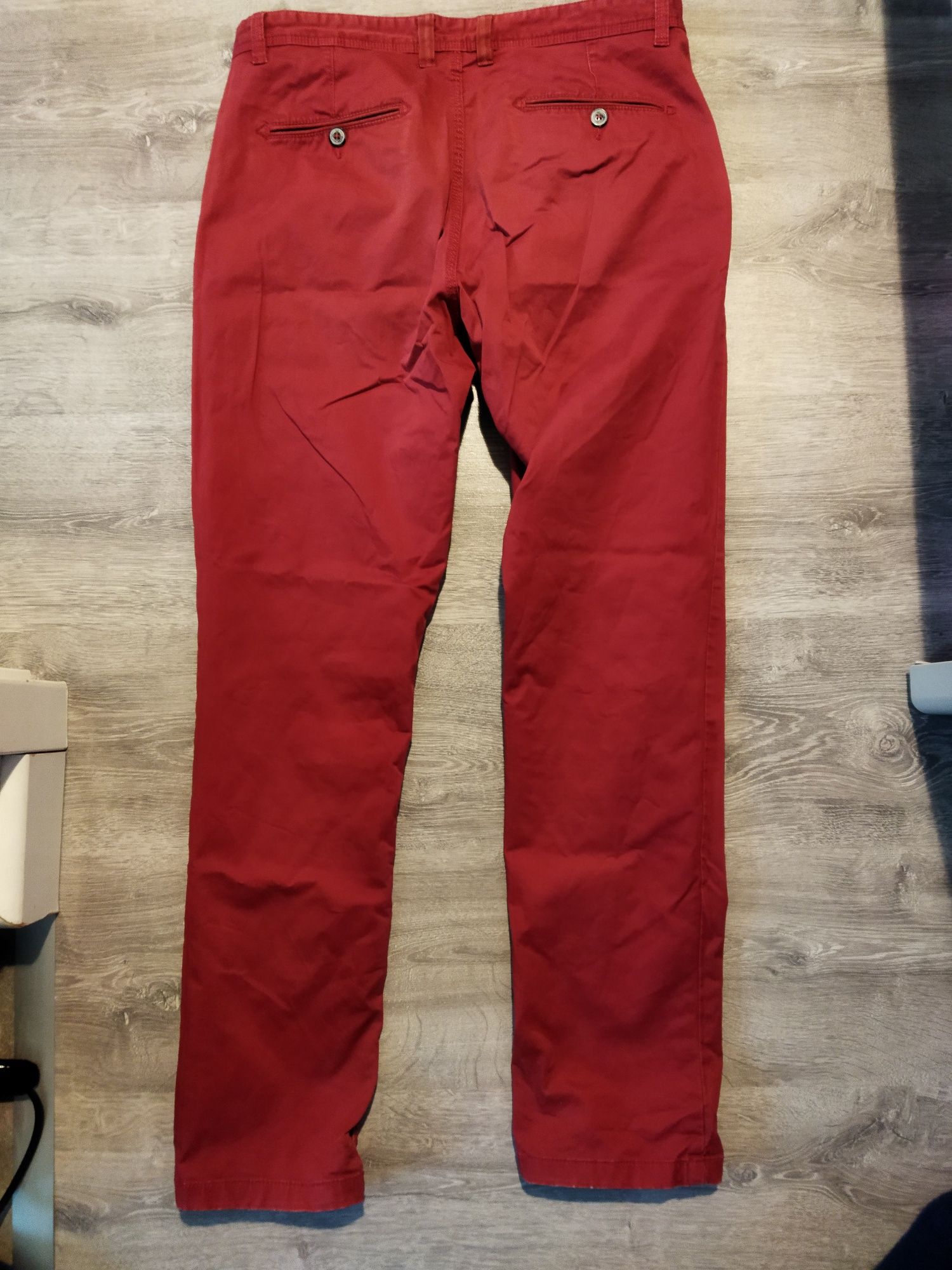 Spodnie Carry formal 32/32 czerwone bordowe