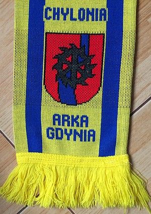 Szalik ARKA GDYNIA Chylonia O.K. Unikat !