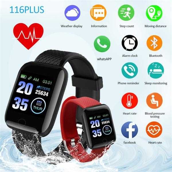 Smartwatch 116 - Relógio Inteligente Bluetooth