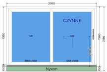 Okno HST 2,98x1,98 ANTRACYT balkonowe przesuwne NOWE nie używane