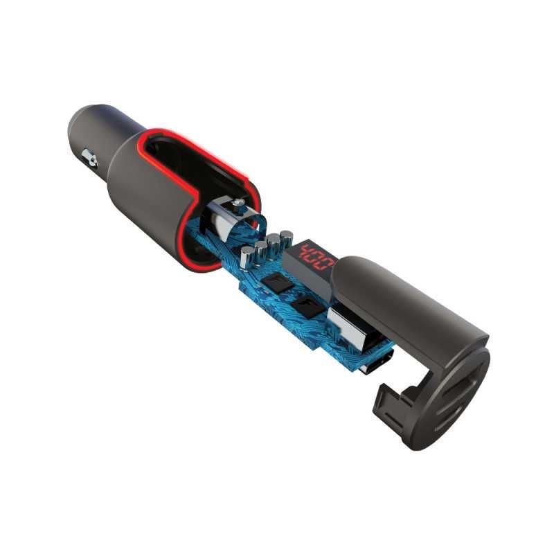 Ładowarka Forever PD+QC 3.0 30W 6A Z Wyświetlaczem Mocna 12-24V Jakość