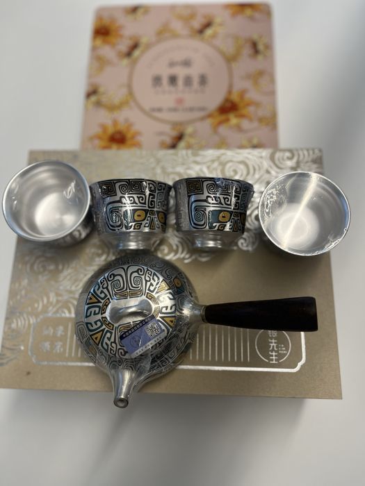 Posrebrzany zestaw do herbaty (certyfikat)