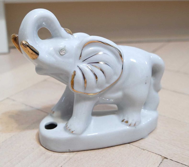 Ceramiczny słonik słoń figurka na szczęście