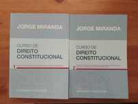 "Curso de Direito Constitucional" de Jorge Miranda - 5€ cada volume