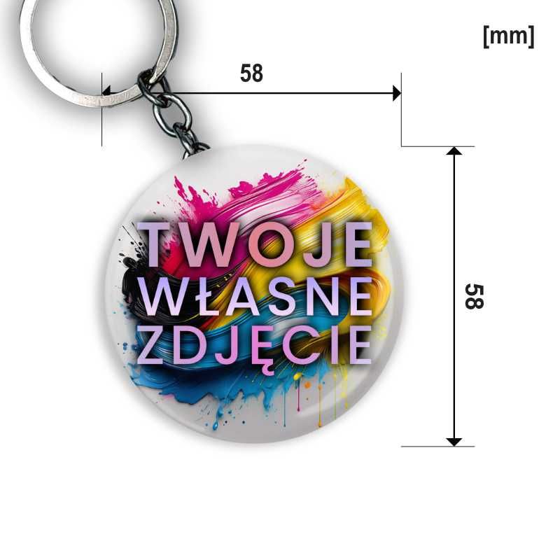Metalowy BRELOK do kluczy z Twoim własnym zdjęciem! - 2 sztuki