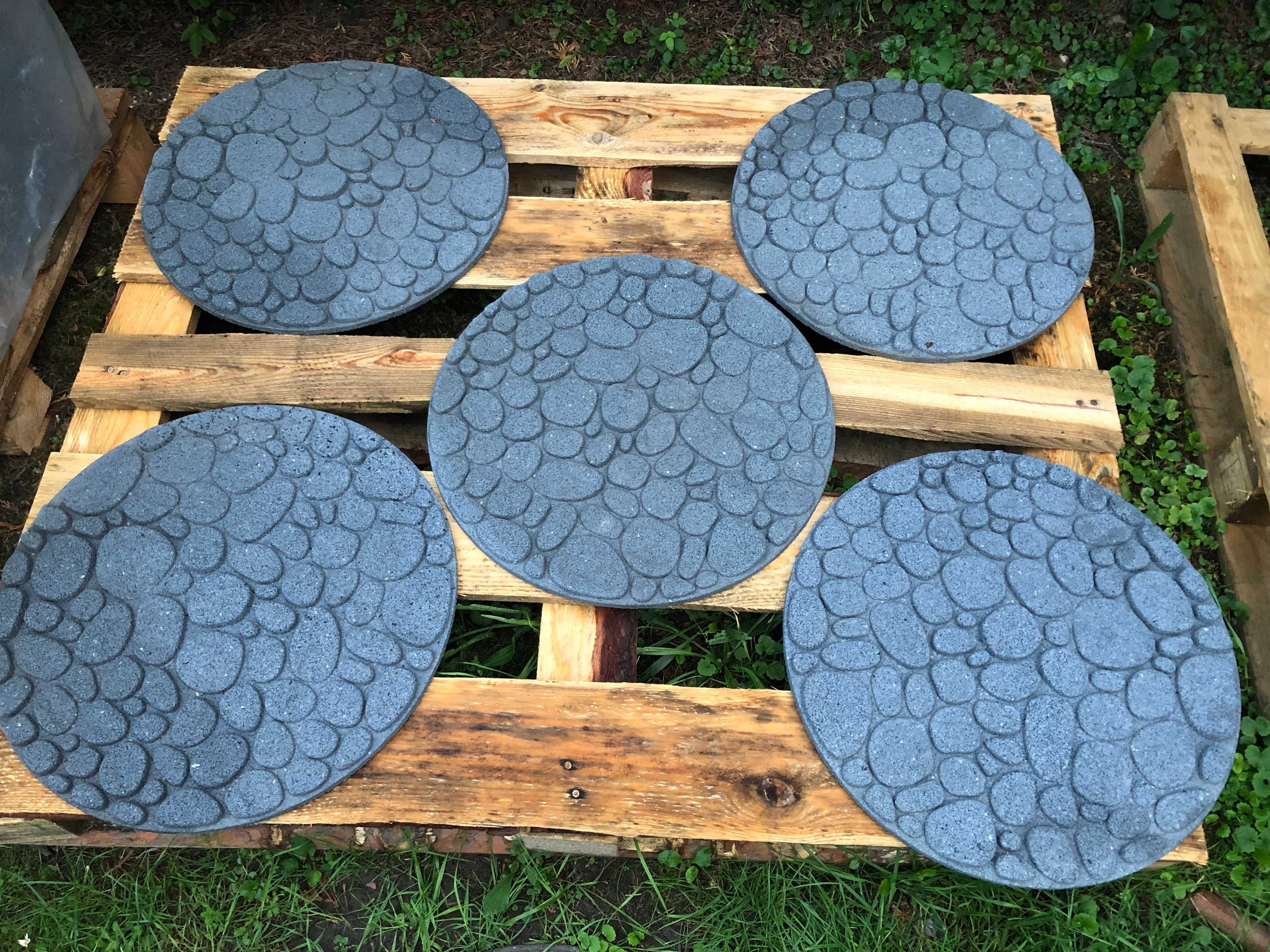 Płytki ogrodowe gumowe wzór kamień 46,5 x 2,5 montaż ścieżki 5min.
