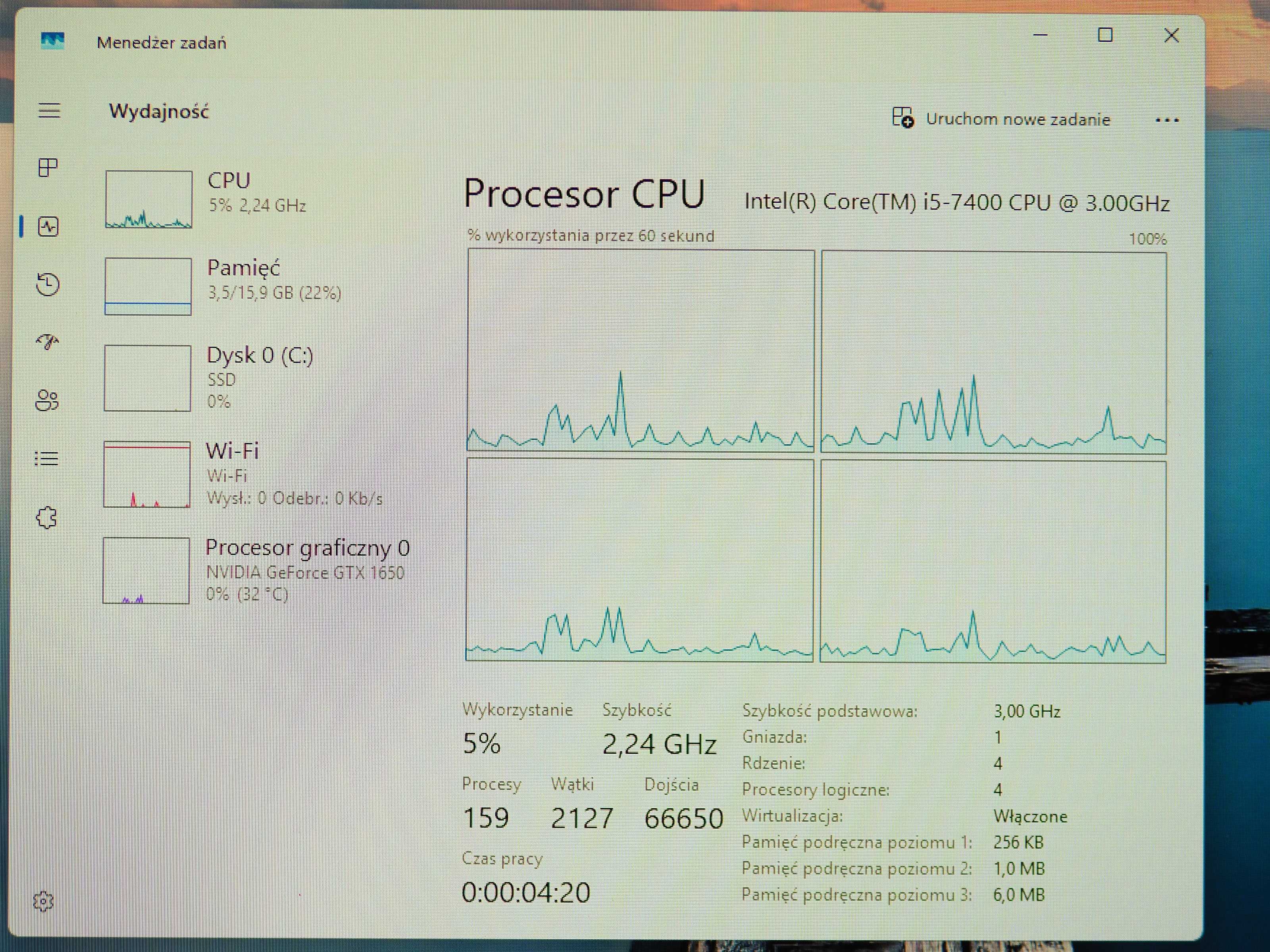 Komputer stacjonarny Fujitsu Esprimo P757 (i5 7400, GTX1650)