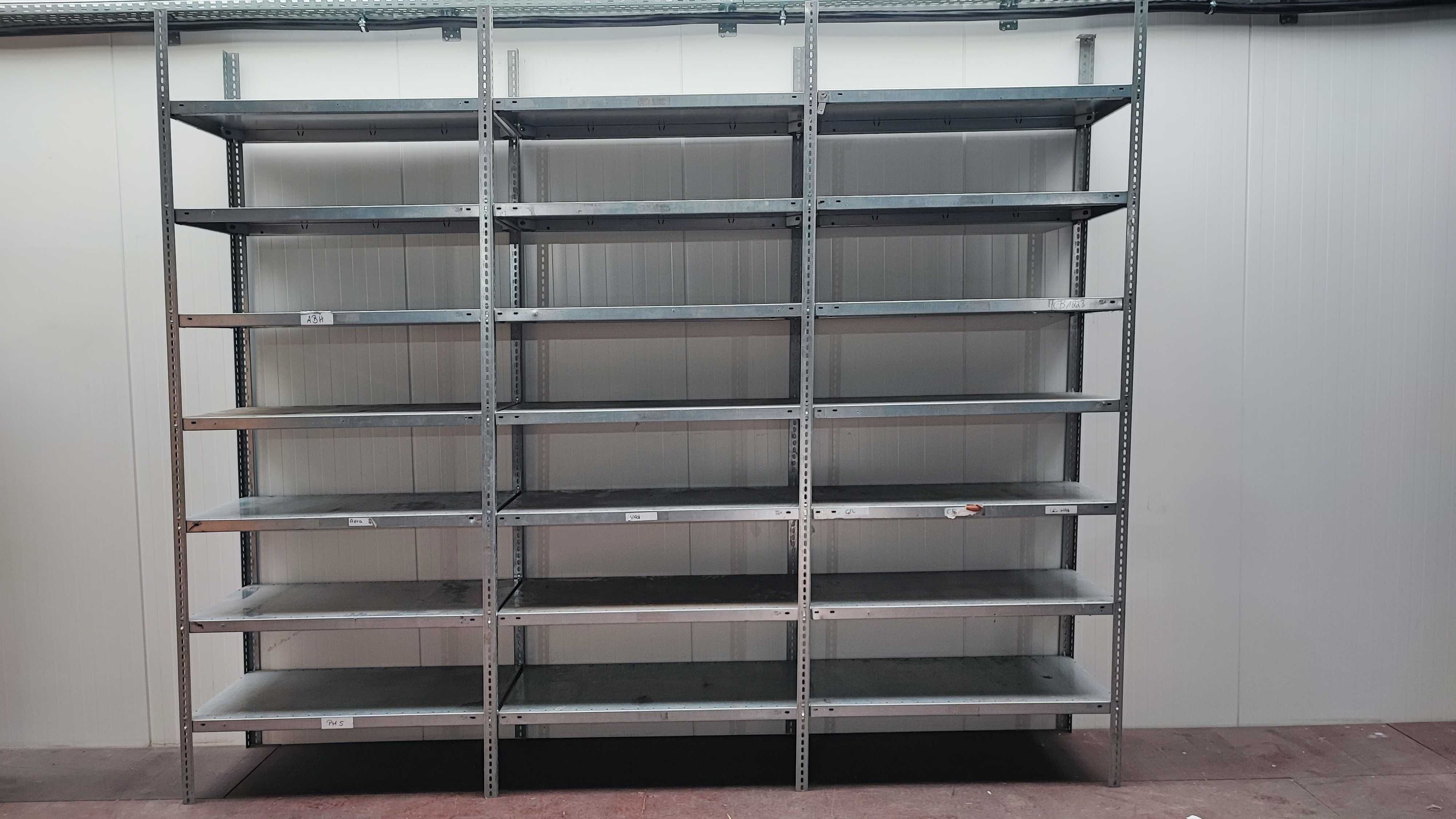 Regał półkowy, półka 50x100cm, metalowy, ocynk magazynowy 250cm