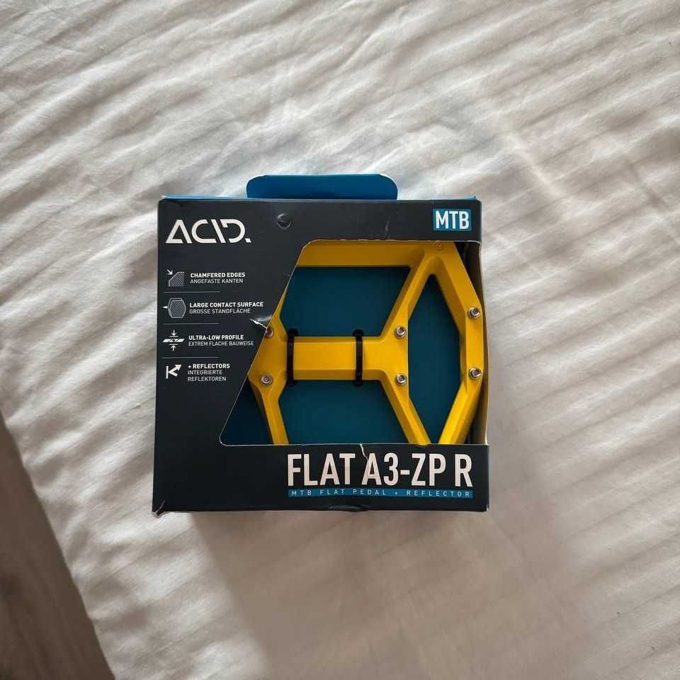 Педалі ACID Flat A3-ZP (CUBE) жовті