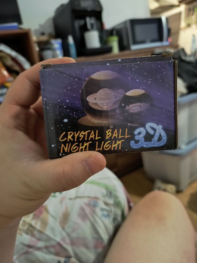 Szklana kula lampka 3d