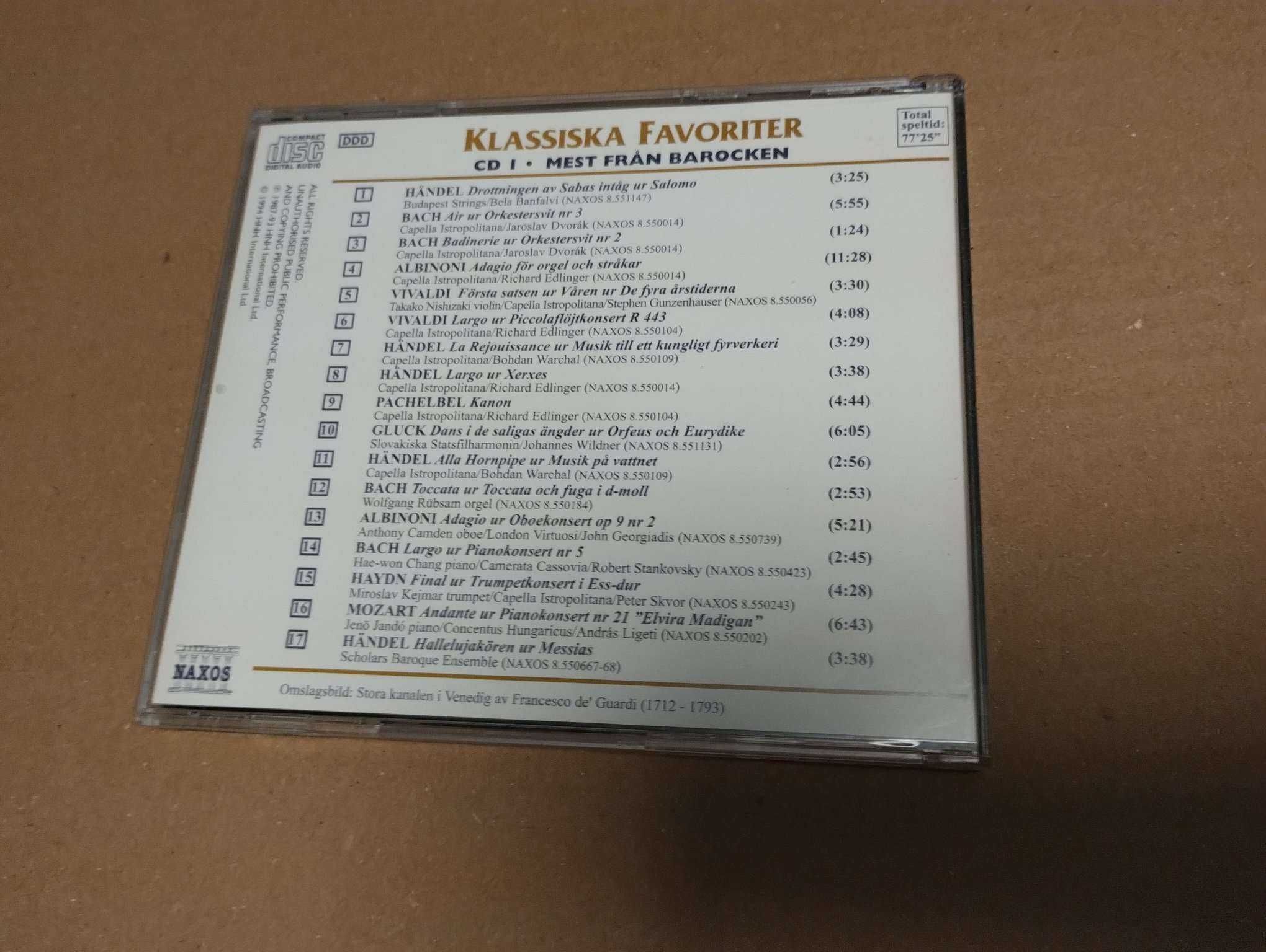 3CD kompilacja popularne utwory muzyki klasycznej Naxos