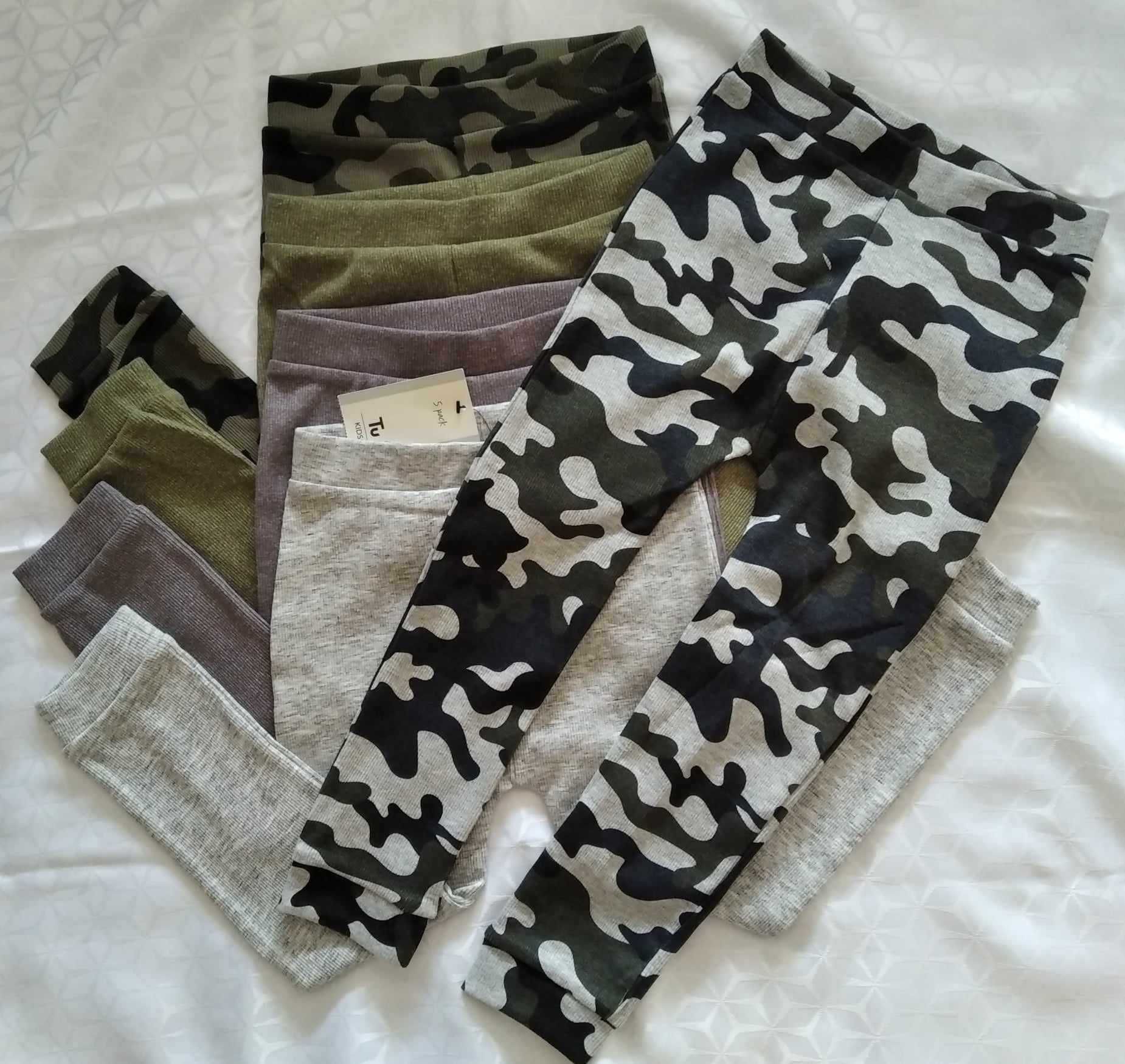 5 szt, spodnie legginsy prążek TU rozmiar 3-4 lata/ 98-104cm