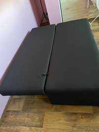 Sofa black red white