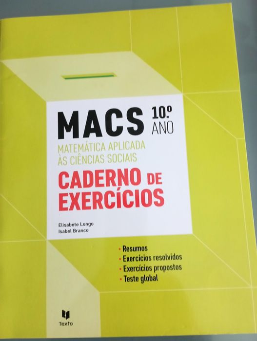 Caderno de atividades MACS 10° ano