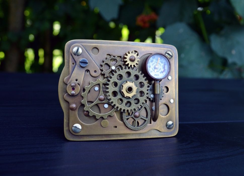 Пряжка для ремня ручной работы, Стимпанк, Steampunk, ременная пряжка