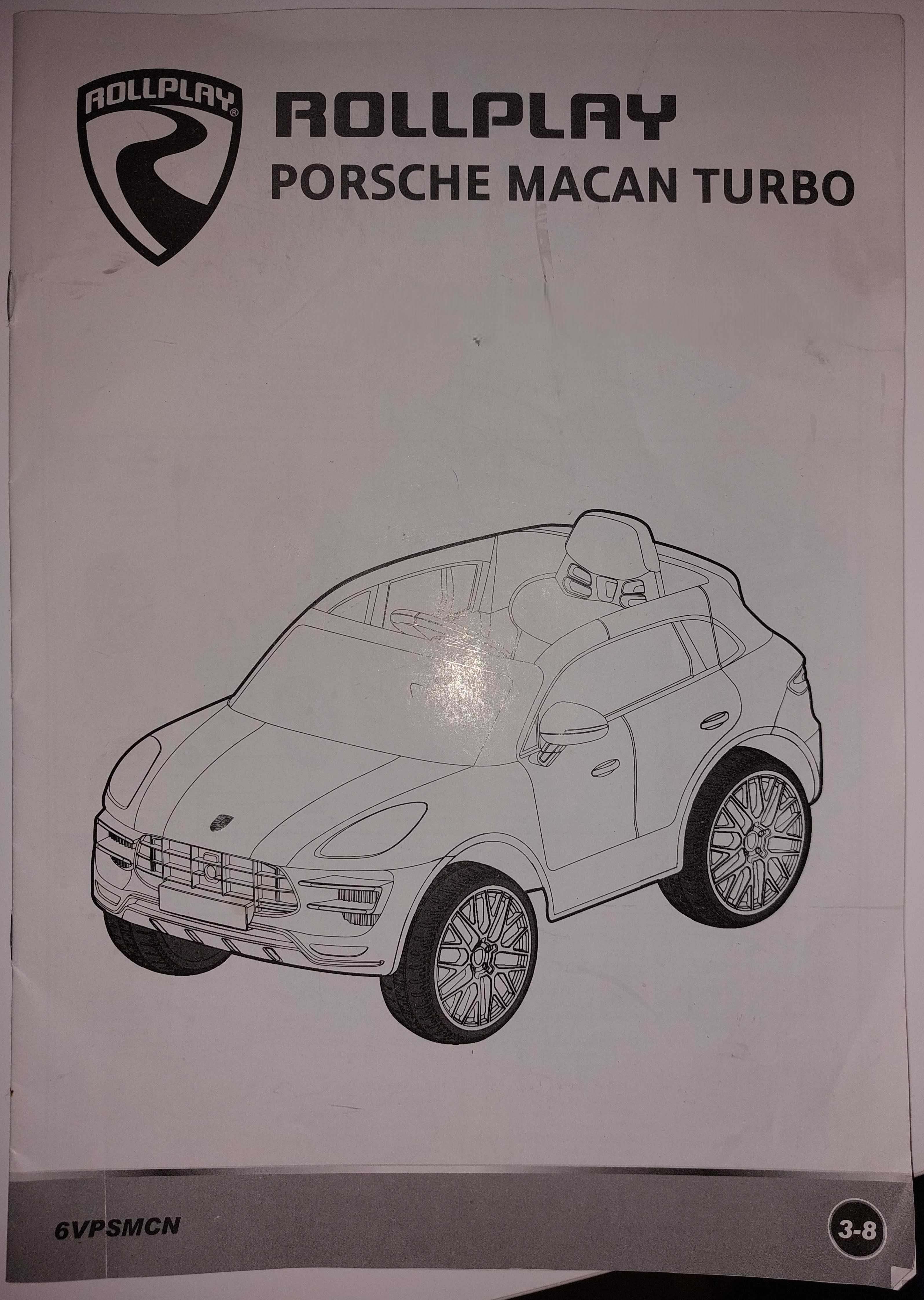 Carro elétrico 6V Porsche Macan Turbo - Rollplay