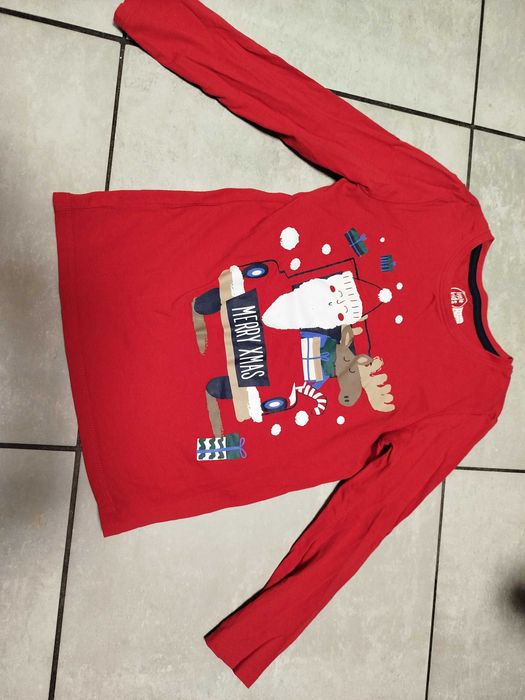 Bluzka świąteczna Mikołaj rozmiar 122