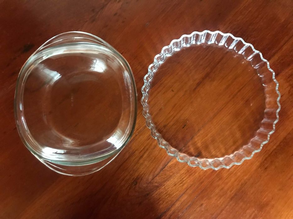 Tarteira e panela em pyrex