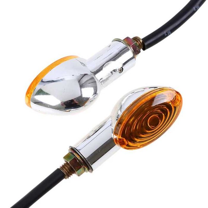 Par de Piscas com Lâmpada de Filamento - Luz Âmbar