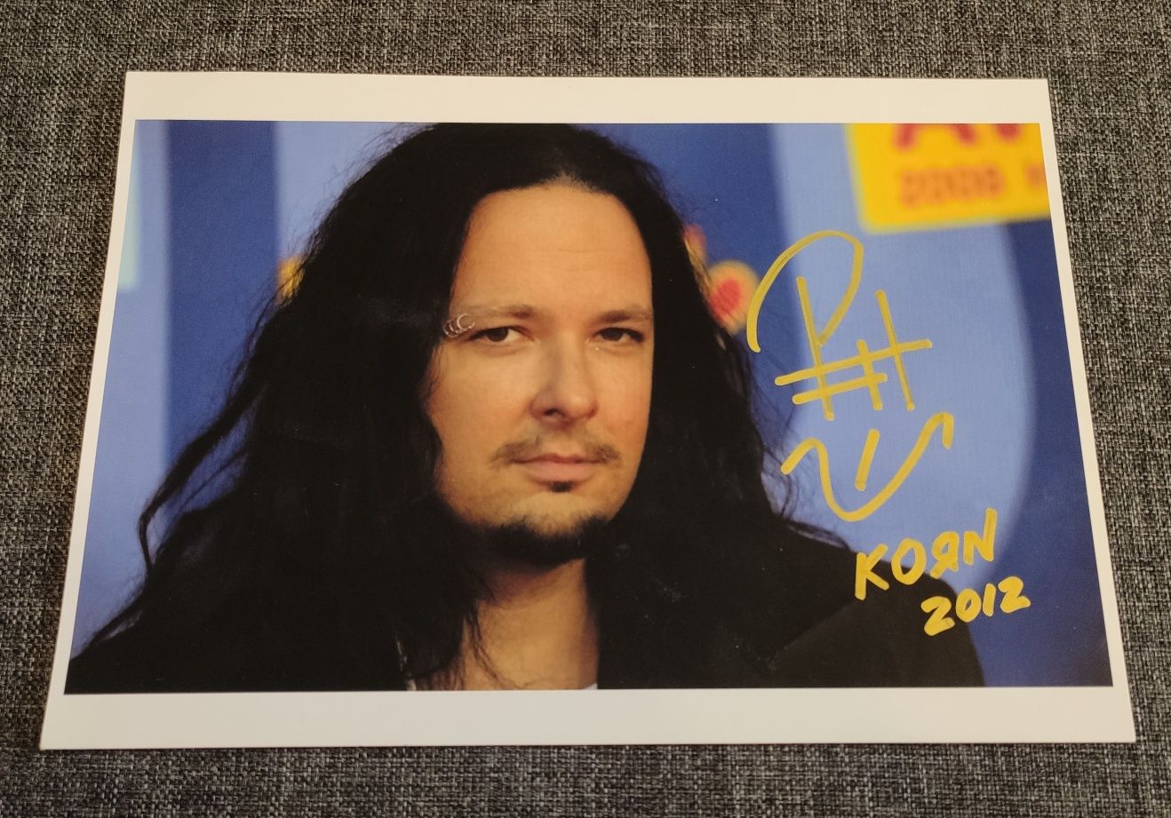 Оригинальный автограф Korn. Джонатан Дэвис. (Slipknot).
