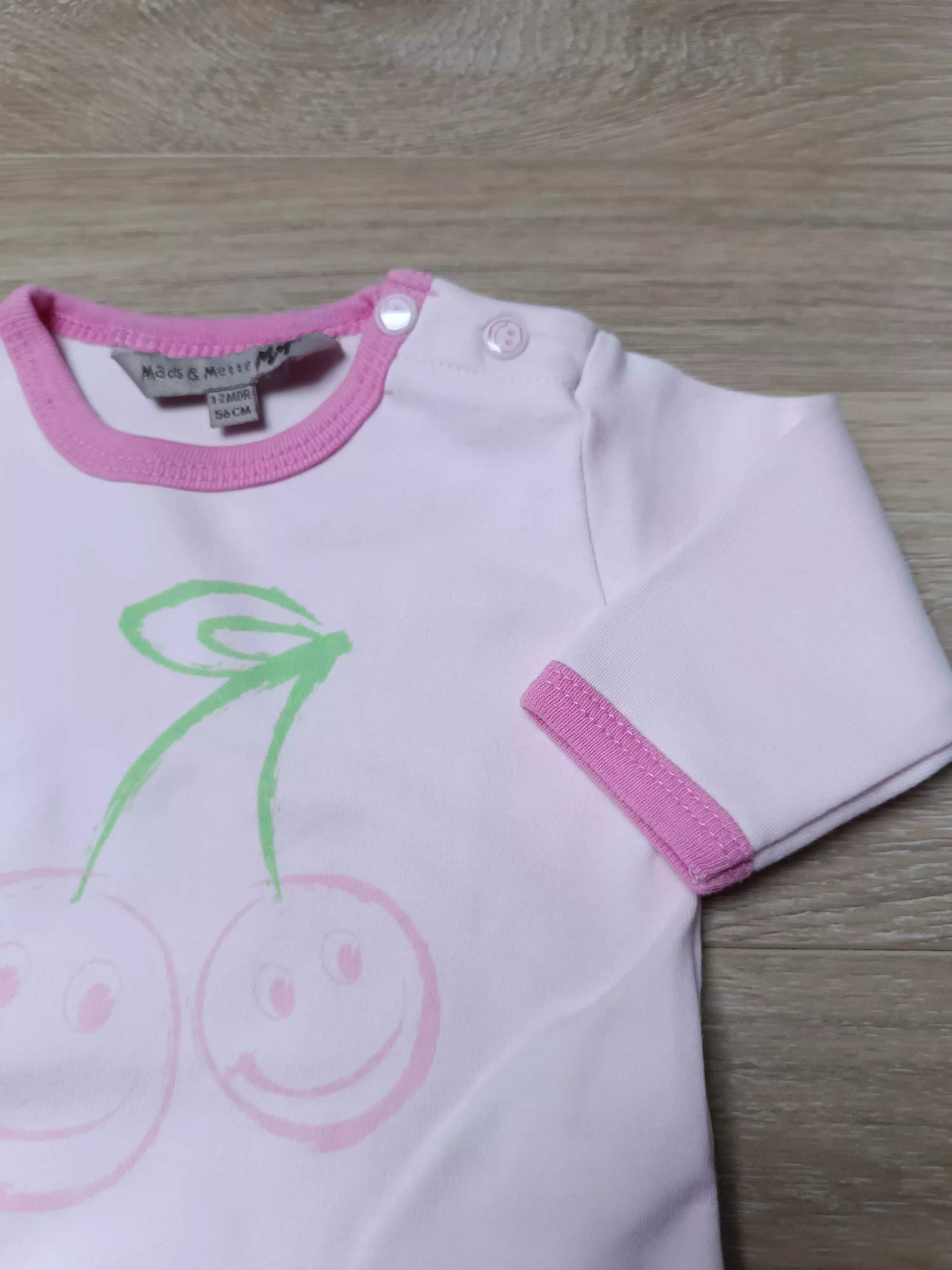 Body długi rękaw x2 wiśnie ważki 'Mads & Mette' 'Name it' 56