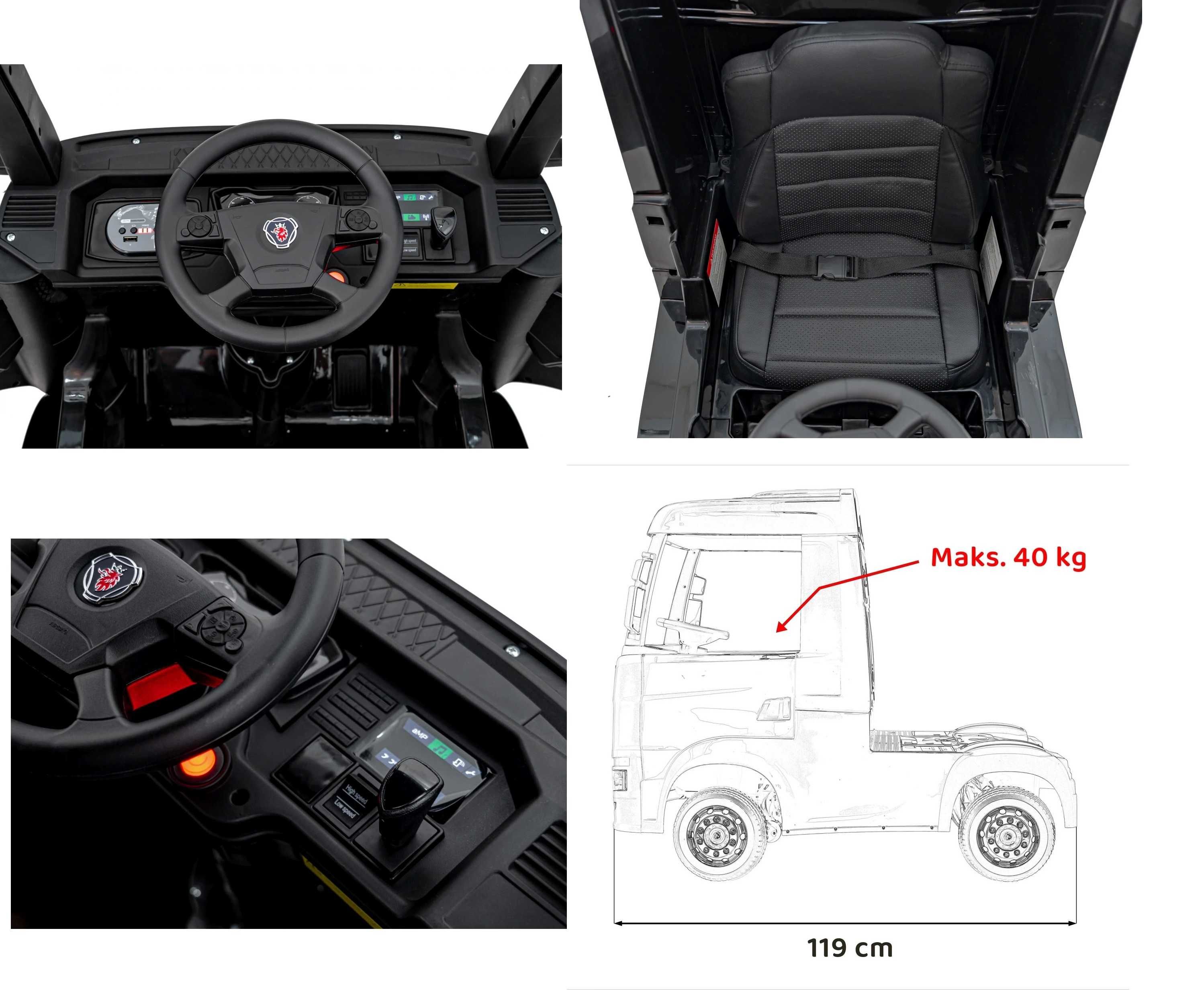 Scania R-SERIE Pojazd 4x4 Auto samochód na akumulator dla dzieci autko