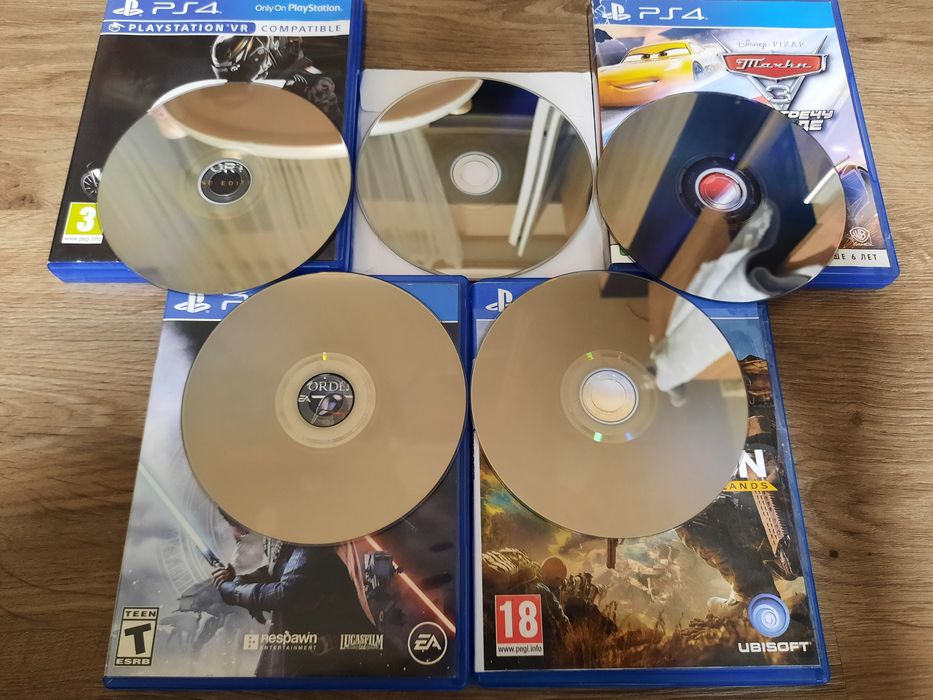 Лот ігор для Sony PS4/5: Тачки 3, Star Wars, Witcher 3, Gran Turismo.