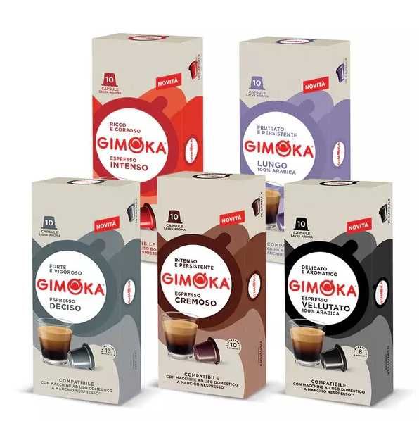 Кофе в капсулах Gimoka Nespresso 10 шт Все Вкусы Джимока Неспрессо