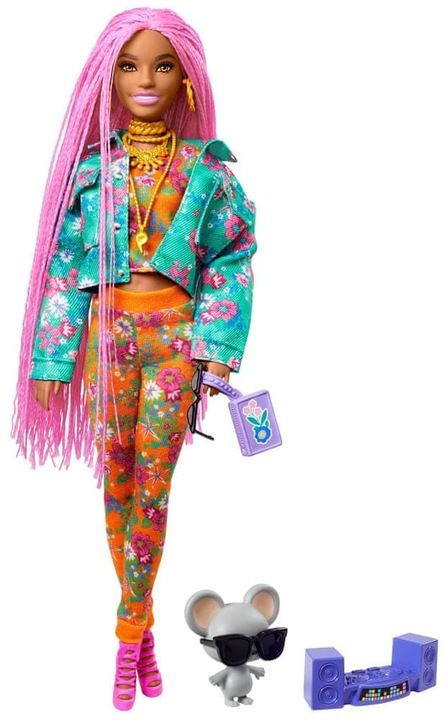 Mattel Barbie Lalka Extra Warkoczyki + Akcesoria